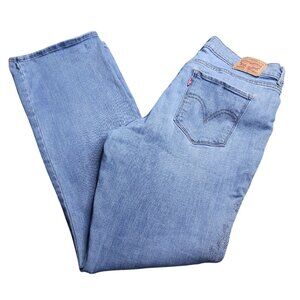 Levis Womens Classic Bootcut Jeans 14 Floral Embroidery Light Wash Mid Wash